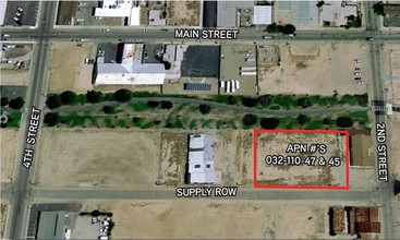 Supply Row & 2nd Street, Taft, CA - aerial  map view