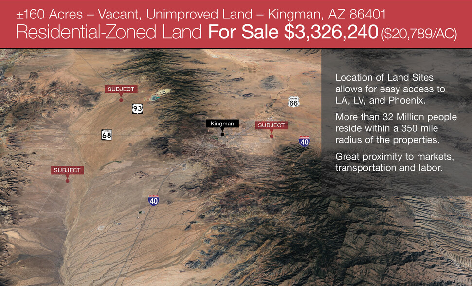 160 Acres of Kingman Residential Land portfolio of 3 properties for sale on LoopNet.co.uk - Building Photo - Image 1 of 6