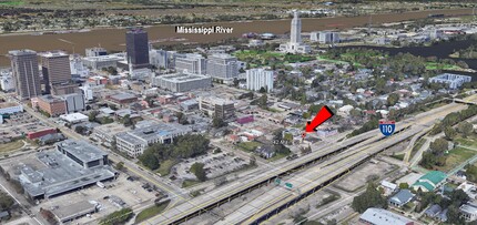 842 Main St, Baton Rouge, LA - AERIAL  map view - Image1