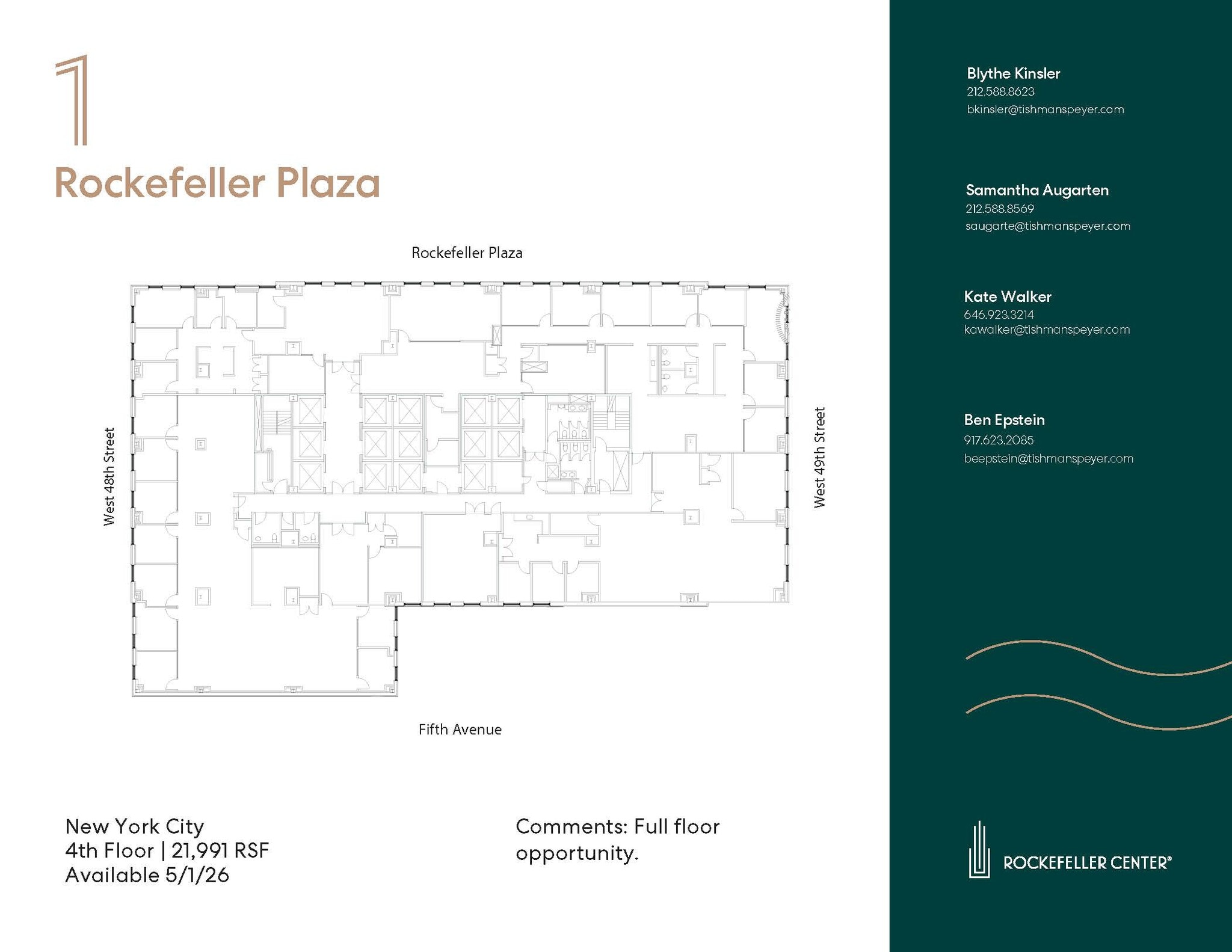1 Rockefeller Plaza, New York, NY to rent Floor Plan- Image 1 of 1