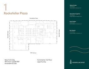 1 Rockefeller Plaza, New York, NY to rent Floor Plan- Image 1 of 1