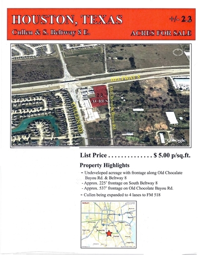 Beltway 8 & Cullen Blvd, Houston, TX for sale - Primary Photo - Image 1 of 1