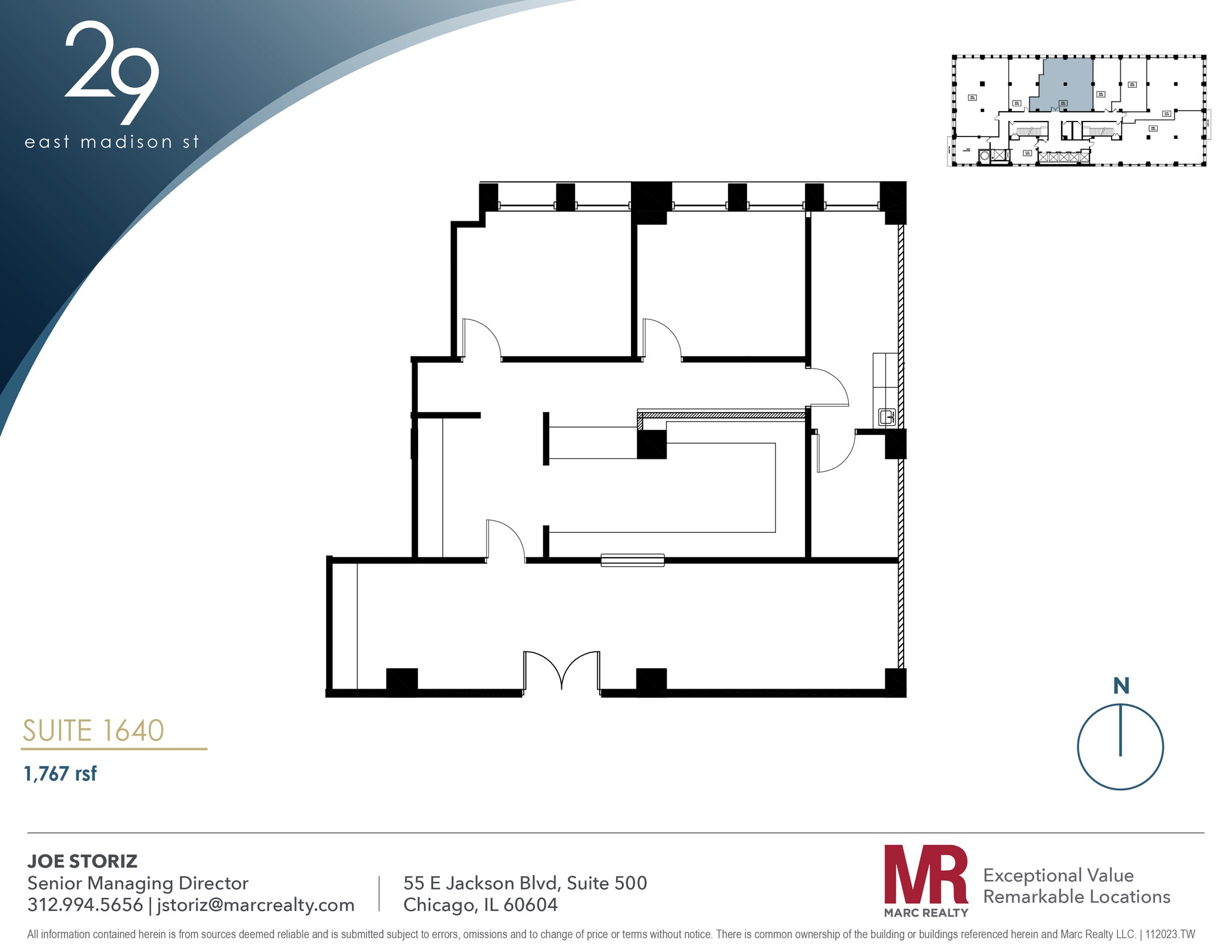 29 E Madison St, Chicago, IL to rent Floor Plan- Image 1 of 4