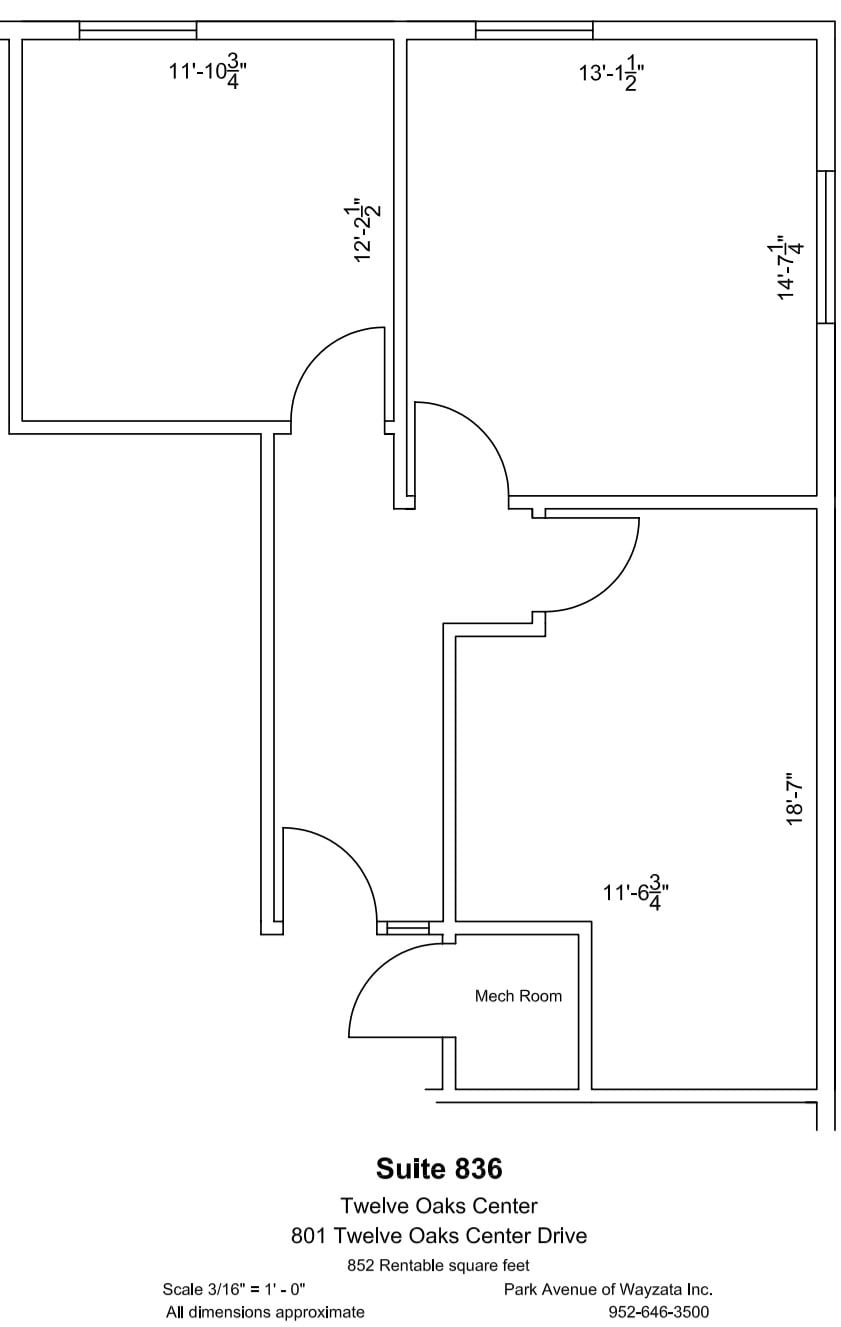 600 Twelve Oaks Center Dr, Wayzata, MN to rent Floor Plan- Image 1 of 1