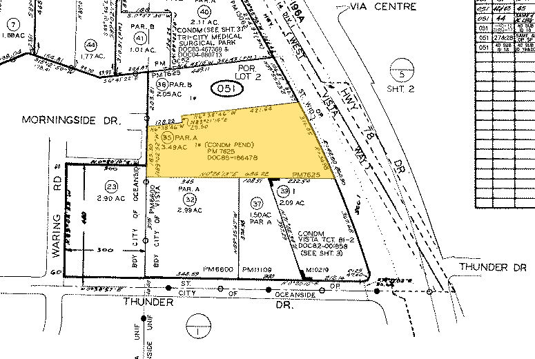 2067 W Vista Way, Vista, CA to rent - Plat Map - Image 2 of 10