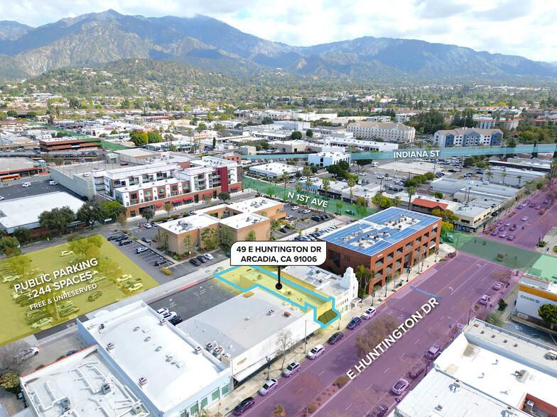 49 E Huntington Dr, Arcadia, CA for sale - Aerial - Image 3 of 10