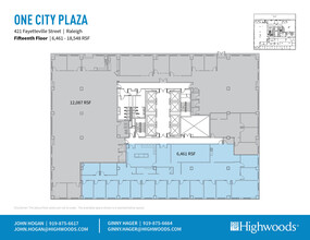 421 Fayetteville St, Raleigh, NC for rent Floor Plan- Image 2 of 2