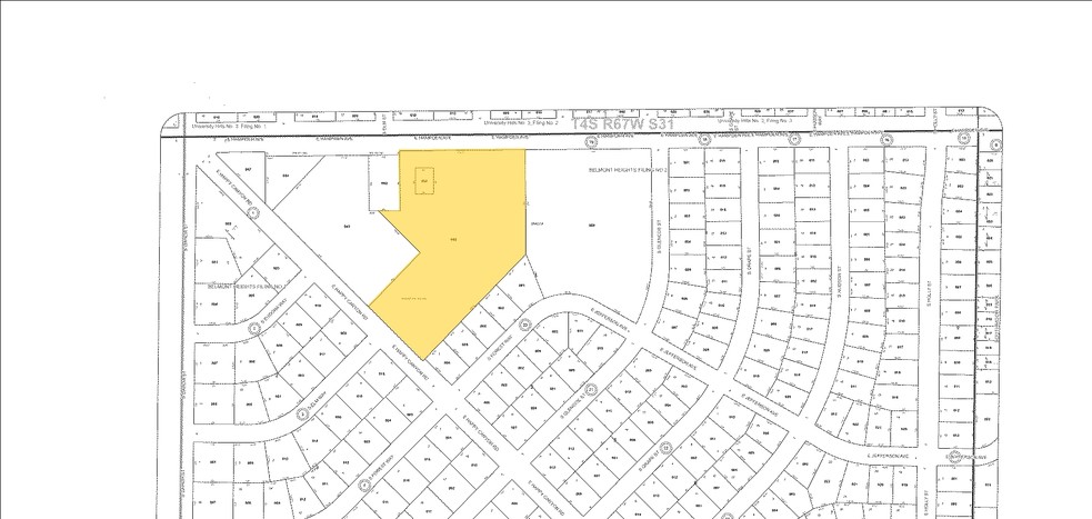 4950-5074 E Hampden Ave, Denver, CO for rent - Plat Map - Image 2 of 13