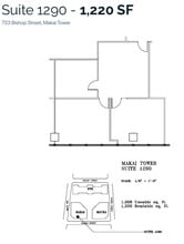 733 Bishop St, Honolulu, HI to rent Floor Plan- Image 1 of 1