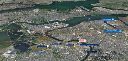 600 Guyon Dr, Harrison, NJ - AERIAL  map view