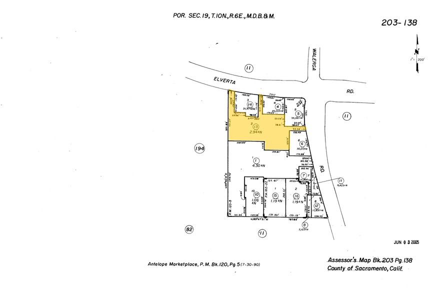 7905-7909 Walerga Rd, Antelope, CA for rent - Plat Map - Image 2 of 5