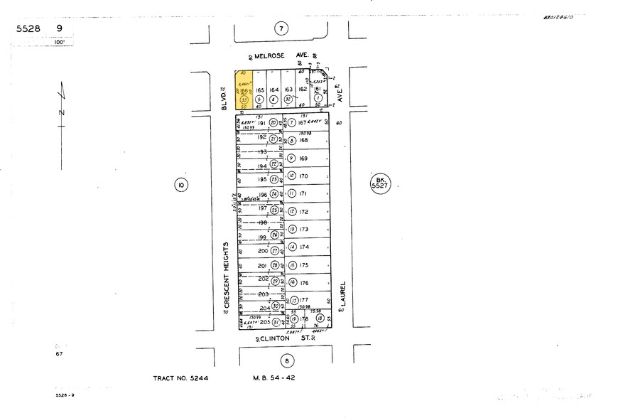 8072-8080 Melrose Ave, Los Angeles, CA for sale - Plat Map - Image 1 of 1