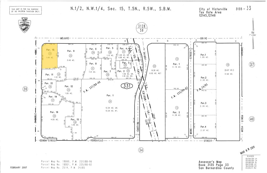 SEC Mojave Dr, Adelanto, CA for sale - Plat Map - Image 1 of 1