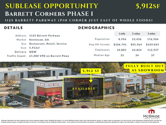 More details for 1125 Ernest W Barrett Pky, Kennesaw, GA - Retail for Rent