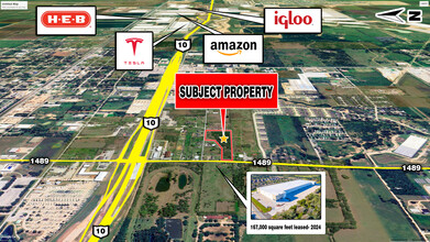 FM 1489 & 11th Street Brookshire, TX, Brookshire, TX - aerial  map view