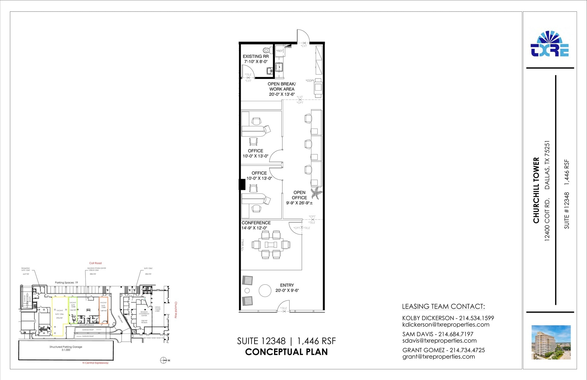 12400 Coit Rd, Dallas, TX to rent Floor Plan- Image 1 of 2