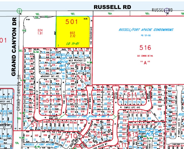 SE Grand Canyon & Russell Rd, Las Vegas, NV for sale - Plat Map - Image 2 of 3