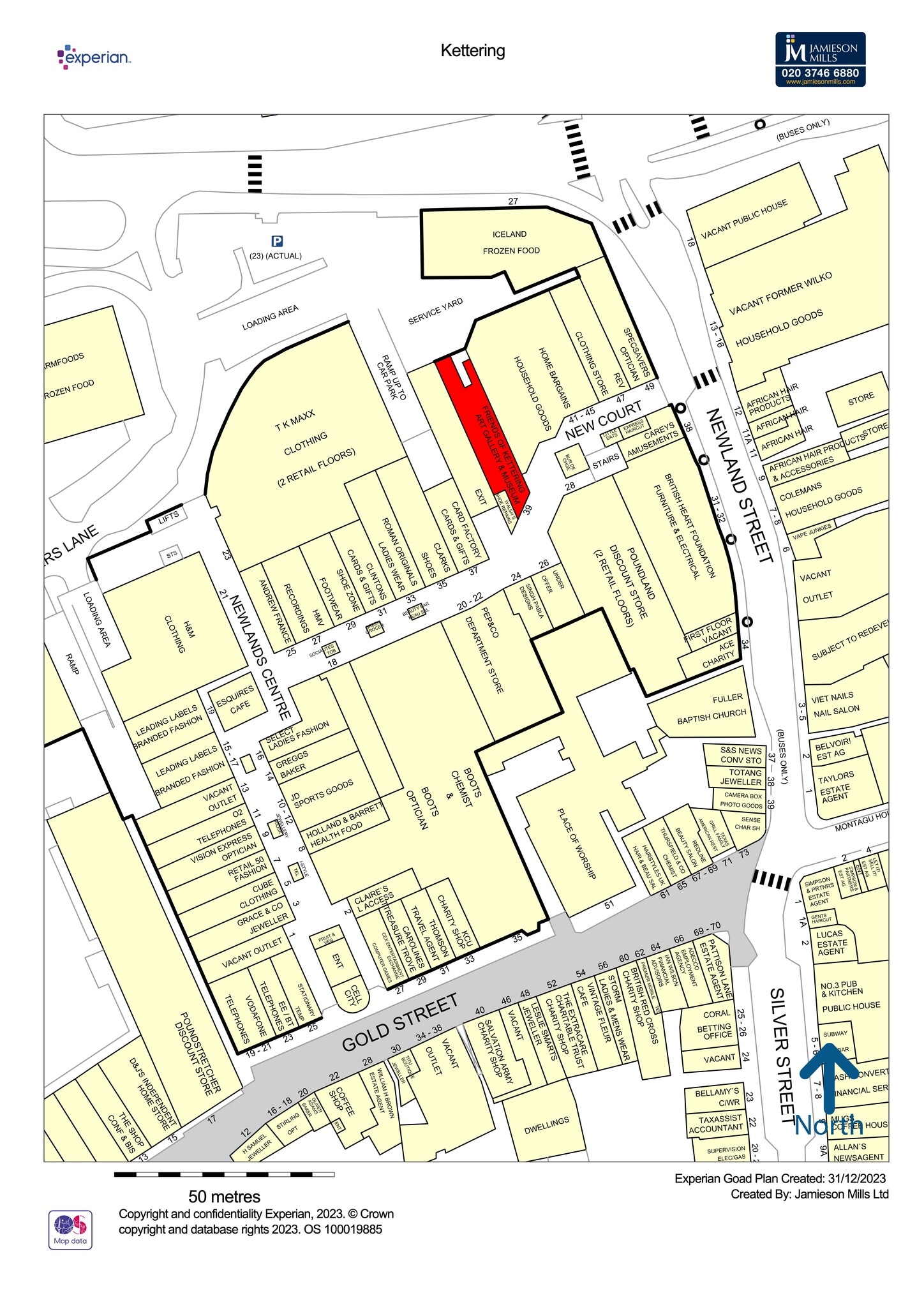 Gold St, Kettering to rent Site Plan- Image 1 of 2