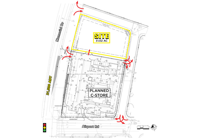 Memorial Dr, Greenville, NC for rent - Site Plan - Image 3 of 3