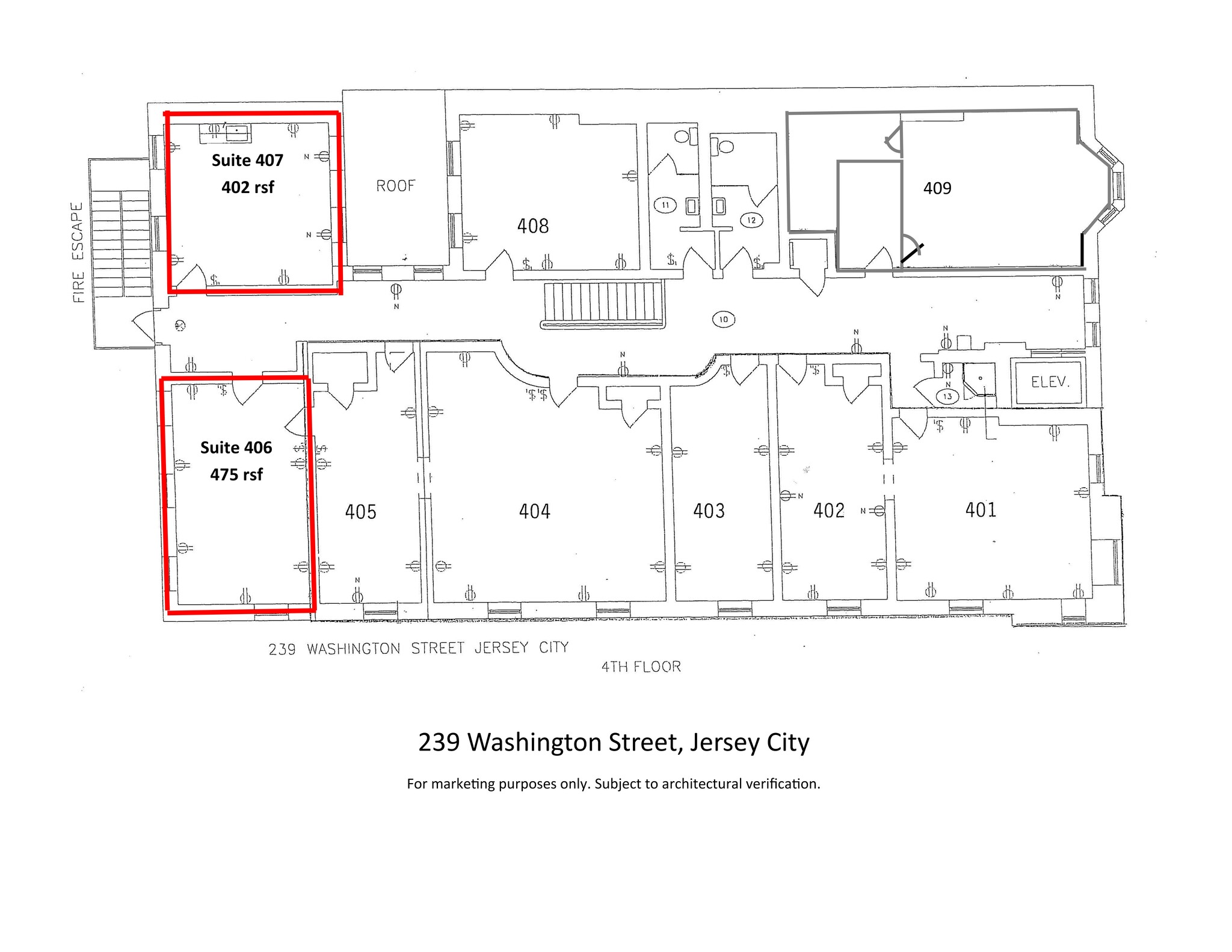 239 Washington St, Jersey City, NJ for rent Site Plan- Image 1 of 1