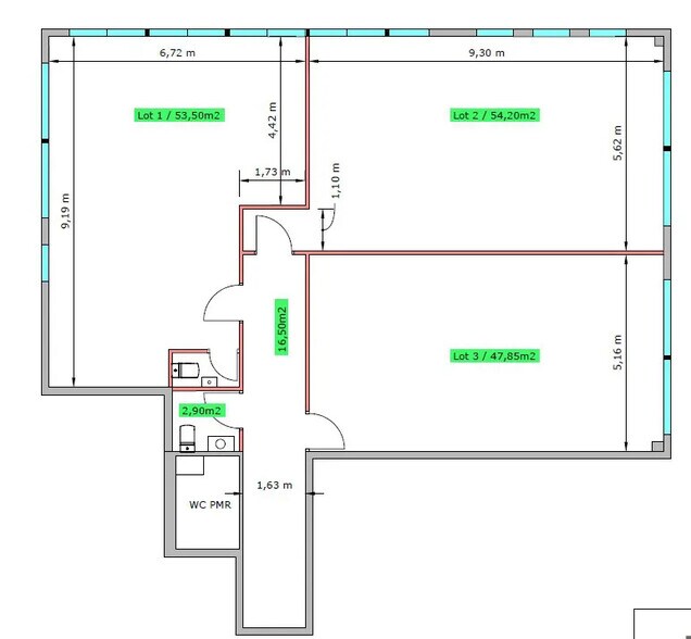 Office in Aubagne to rent - Floor Plan - Image 3 of 3