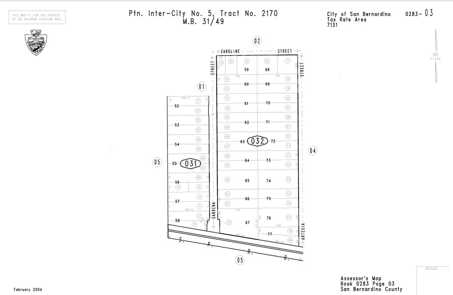 10799 S Artesia St, San Bernardino, CA for rent - Plat Map - Image 2 of 2