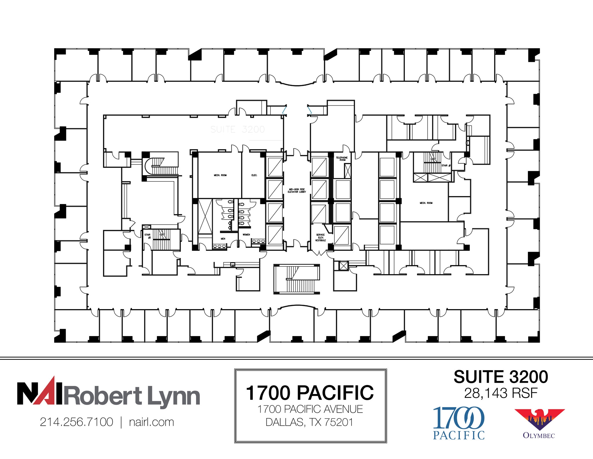 1700 Pacific Ave, Dallas, TX to rent Floor Plan- Image 1 of 1