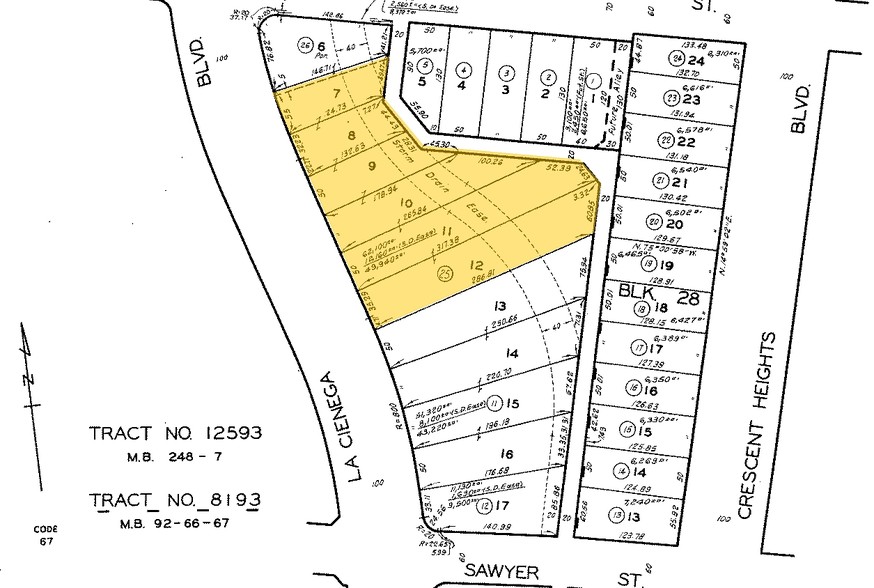 1830 S La Cienega Blvd, Los Angeles, CA for rent - Plat Map - Image 2 of 5