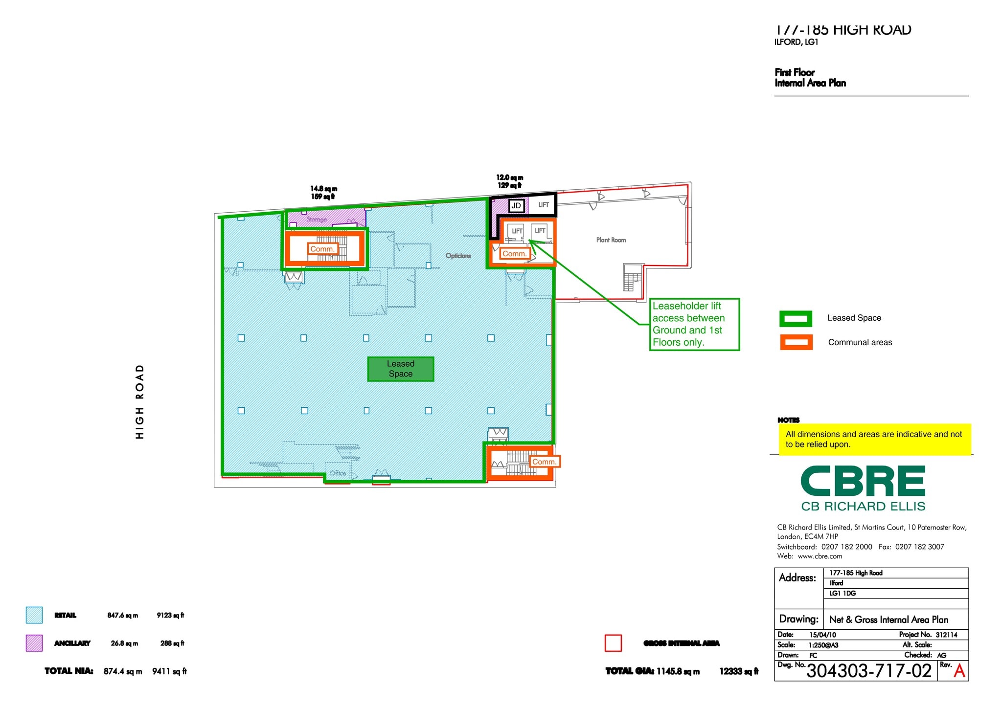 177-185 High Rd, Ilford to rent Site Plan- Image 1 of 2