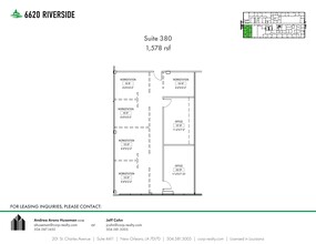 6660 Riverside Dr, Metairie, LA for rent Site Plan- Image 1 of 1