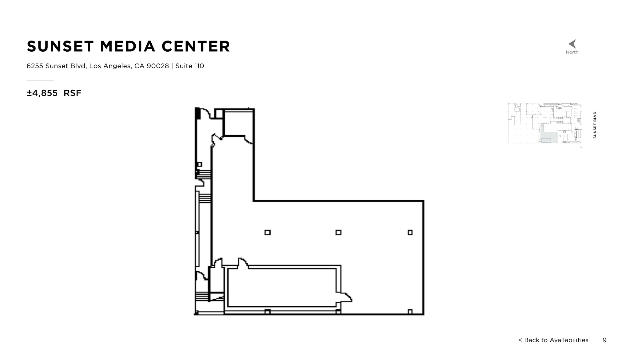 6255 W Sunset Blvd, Los Angeles, CA to rent Site Plan- Image 1 of 1