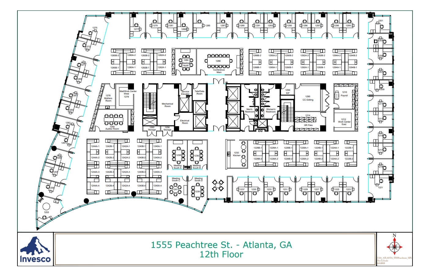 1555 Peachtree St, Atlanta, GA to rent Floor Plan- Image 1 of 1