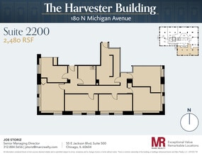180 N Michigan Ave, Chicago, IL to rent Floor Plan- Image 1 of 8