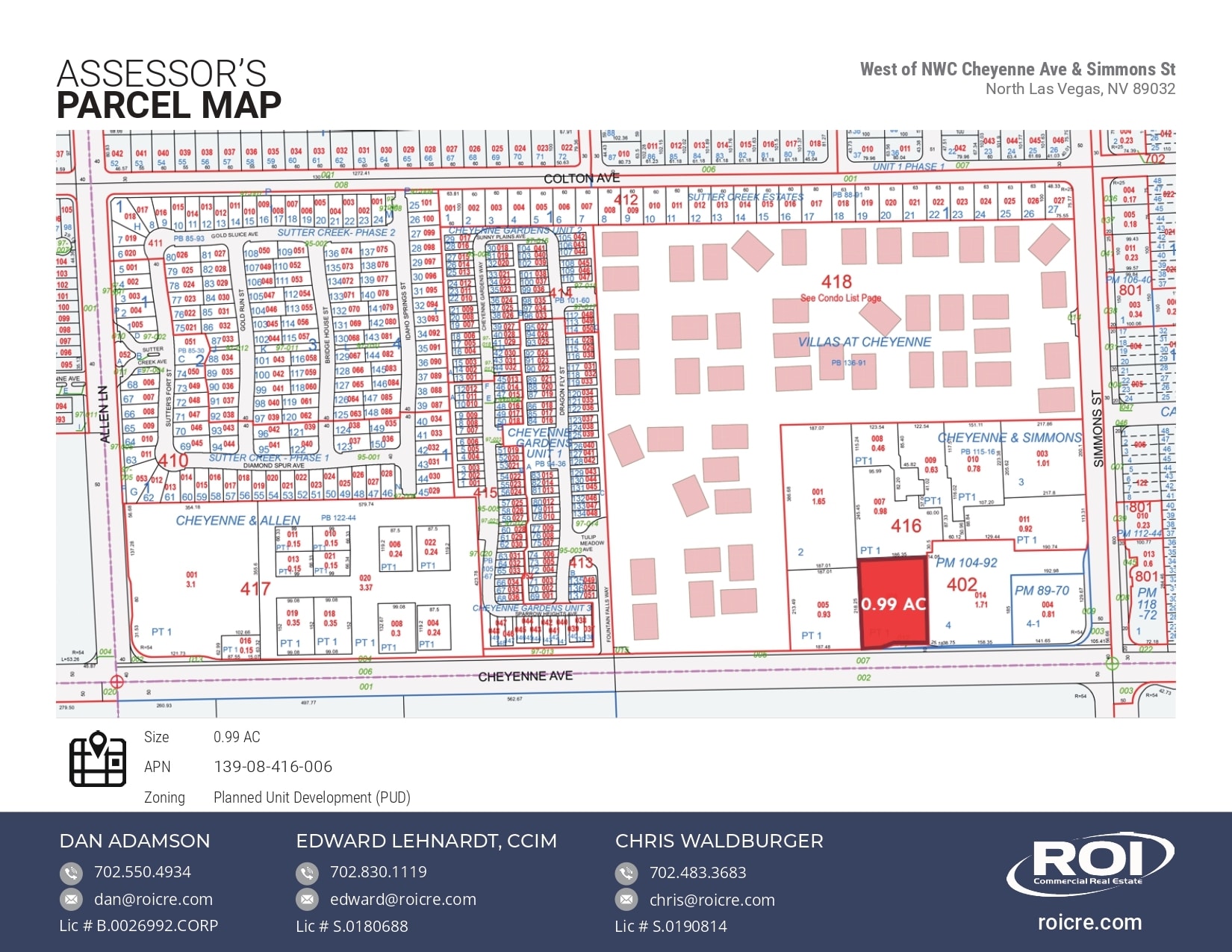 3000 Cheyenne, North Las Vegas, NV for sale Plat Map- Image 1 of 8