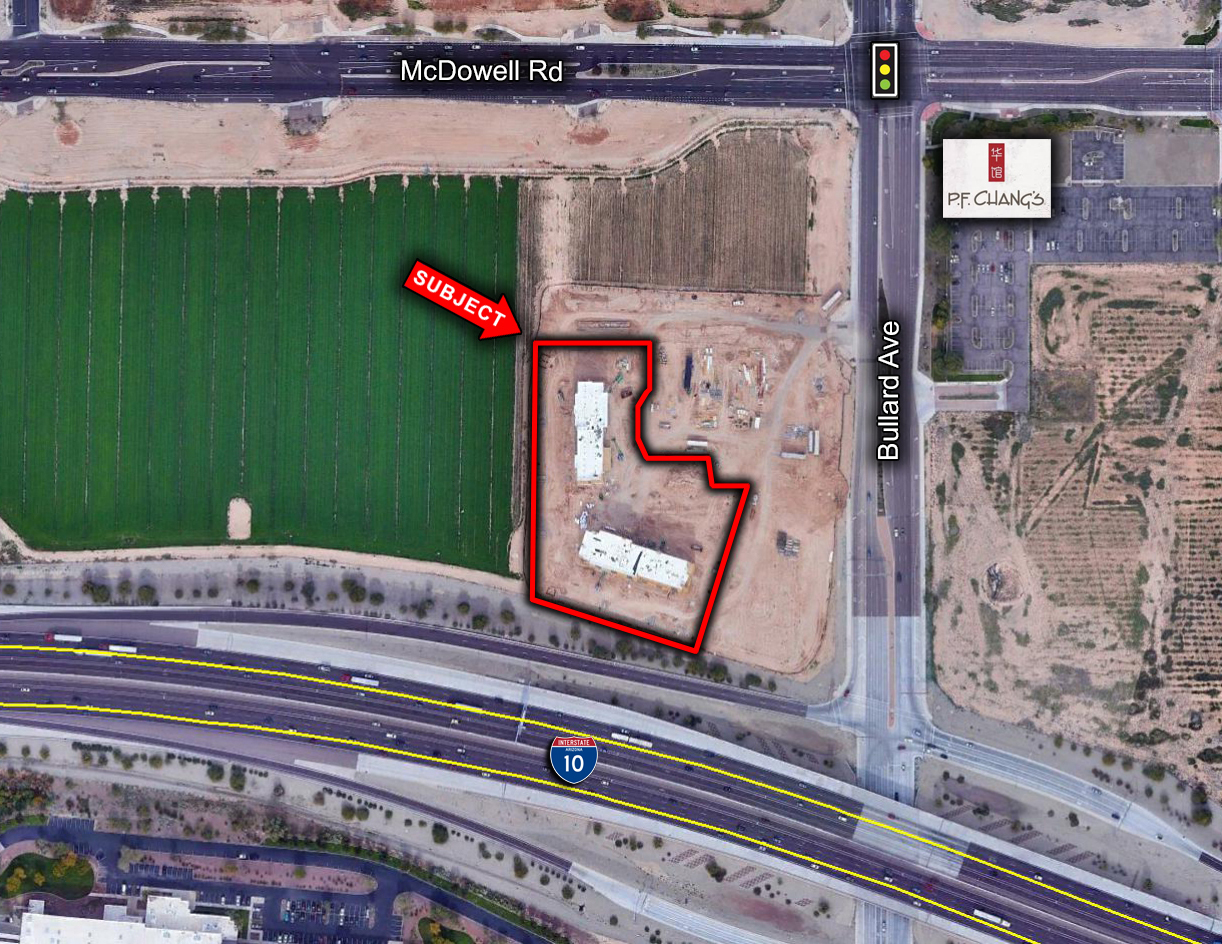 NWC I-10 & Bullard Ave, Goodyear, AZ for sale Aerial- Image 1 of 2