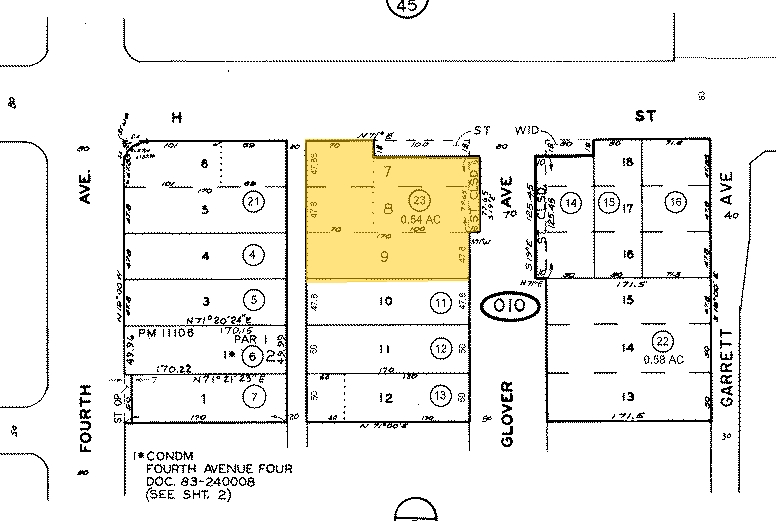 374-384 H St, Chula Vista, CA for rent - Plat Map - Image 2 of 13