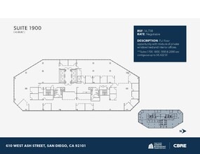 610 W Ash St, San Diego, CA to rent Floor Plan- Image 1 of 1