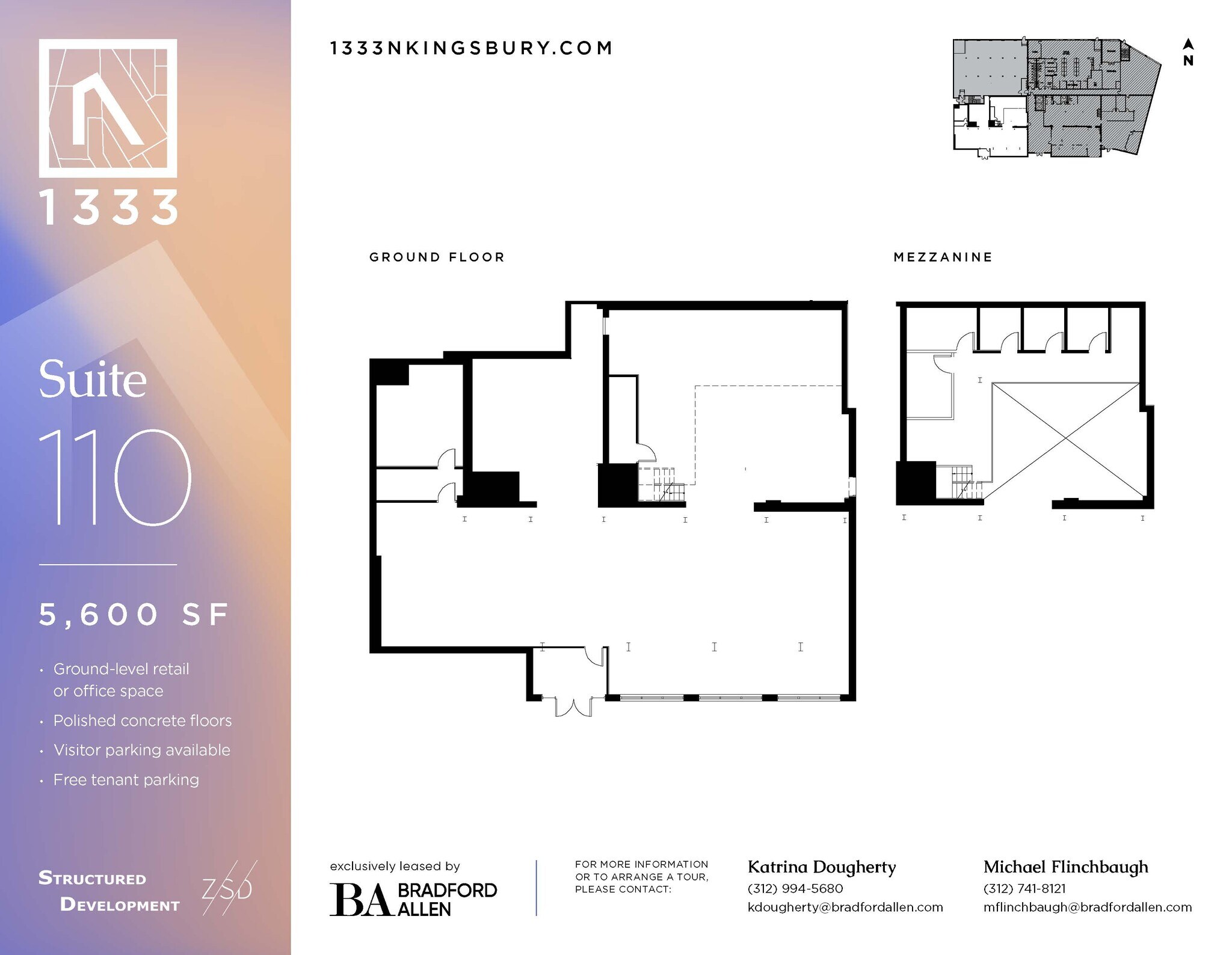 1333 N Kingsbury St, Chicago, IL to rent Floor Plan- Image 1 of 11
