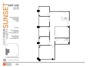 6430 W Sunset Blvd, Los Angeles, CA to rent Floor Plan- Image 1 of 1