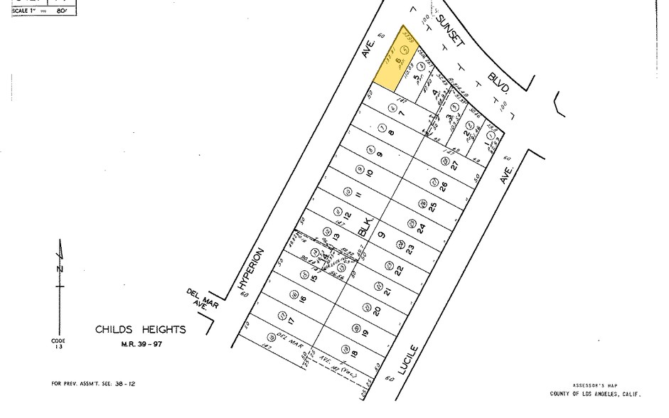 3828 W Sunset Blvd, Los Angeles, CA for rent - Plat Map - Image 2 of 10