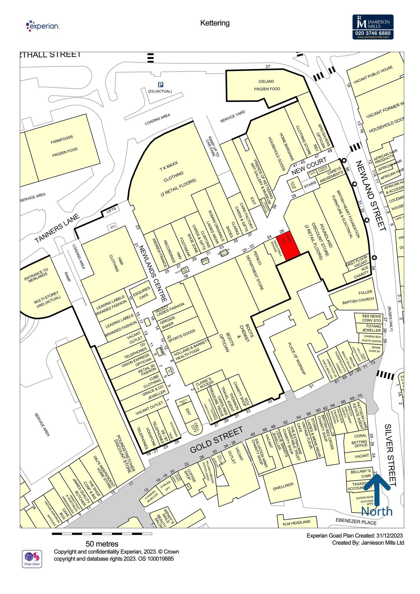 Gold St, Kettering to rent Site Plan- Image 1 of 2