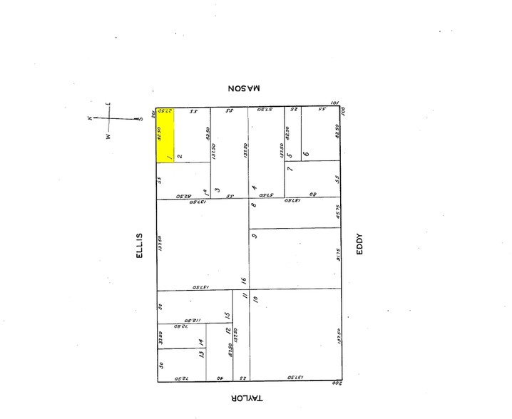 225 Ellis St, San Francisco, CA for sale - Plat Map - Image 1 of 1