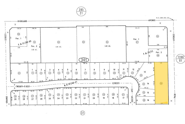 2102-2142 Palm Ave, Highland, CA for rent - Plat Map - Image 2 of 18