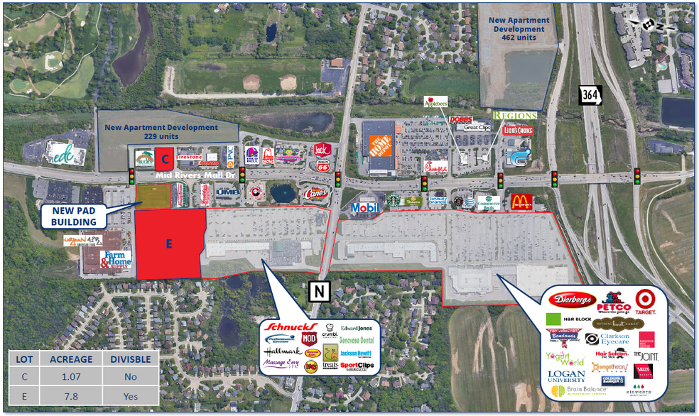 6035 Mid Rivers Mall Dr, Saint Peters, MO for rent - Site Plan - Image 1 of 1