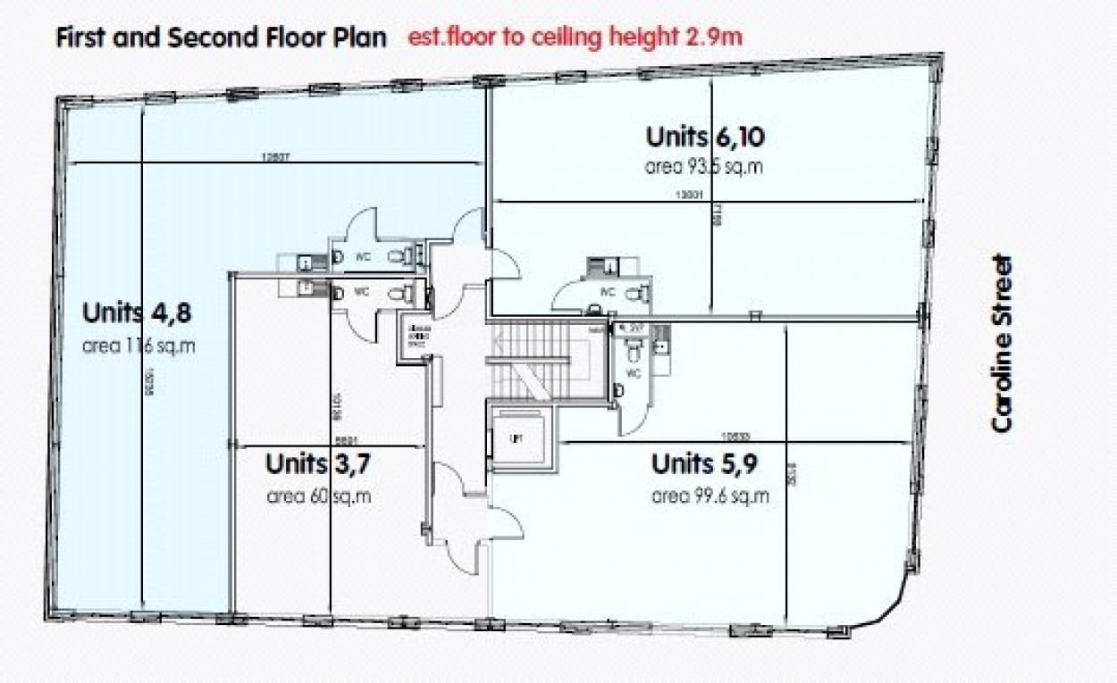 62 Caroline St, Birmingham, WMD B3 1UF - Unit 3-5-6 - - Floor Plan - Image 1 of 3
