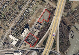 1230 W Morehead St, Charlotte, NC - aerial  map view