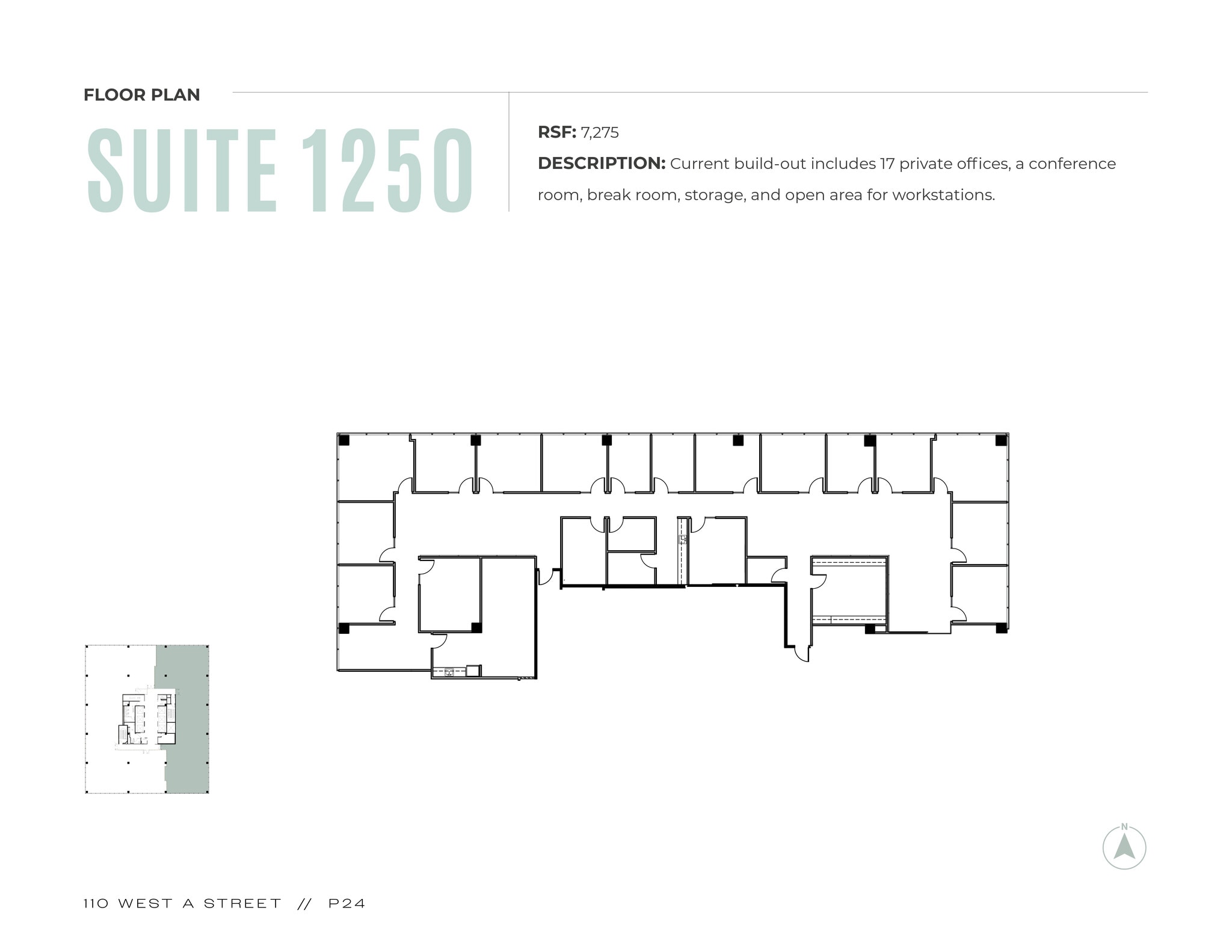 110 W A St, San Diego, CA to rent Floor Plan- Image 1 of 1