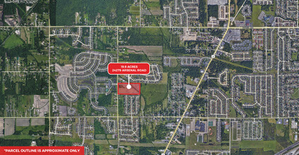 24279 Arsenal Rd, Brownstown, MI - aerial  map view