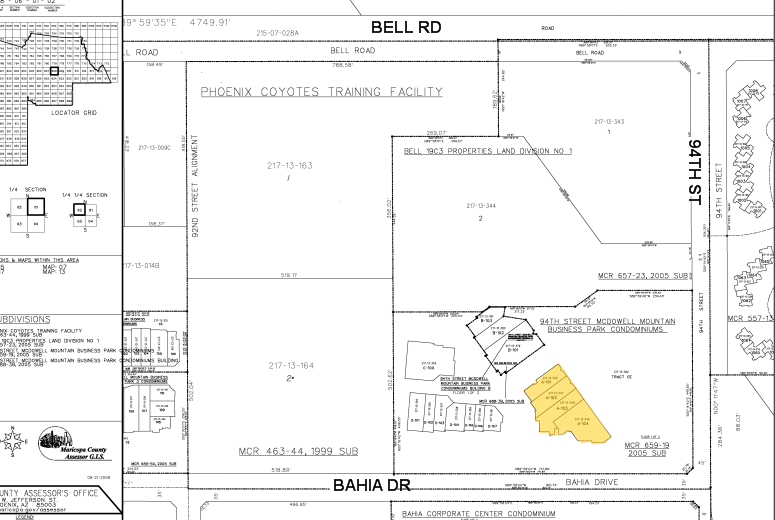 9380 E Bahia Dr, Scottsdale, AZ for rent - Plat Map - Image 2 of 9