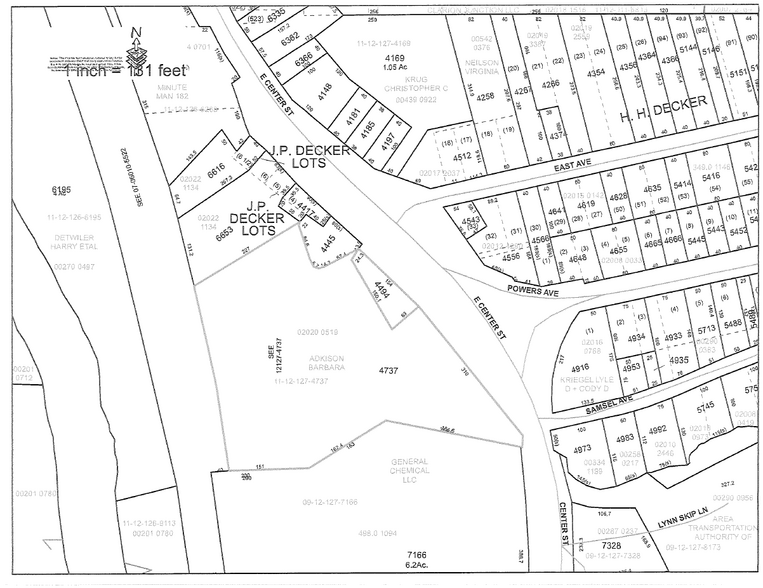 1058 & 1060 E Center Street, Johnsonburg, PA for sale - Plat Map - Image 1 of 1